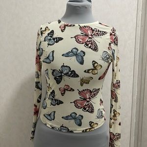 Butterfly stretch Sheer top